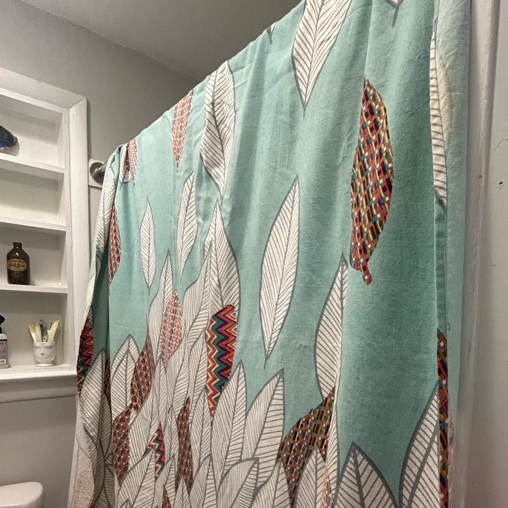 Urban Outfitters Falling Leaves Shower Curtain